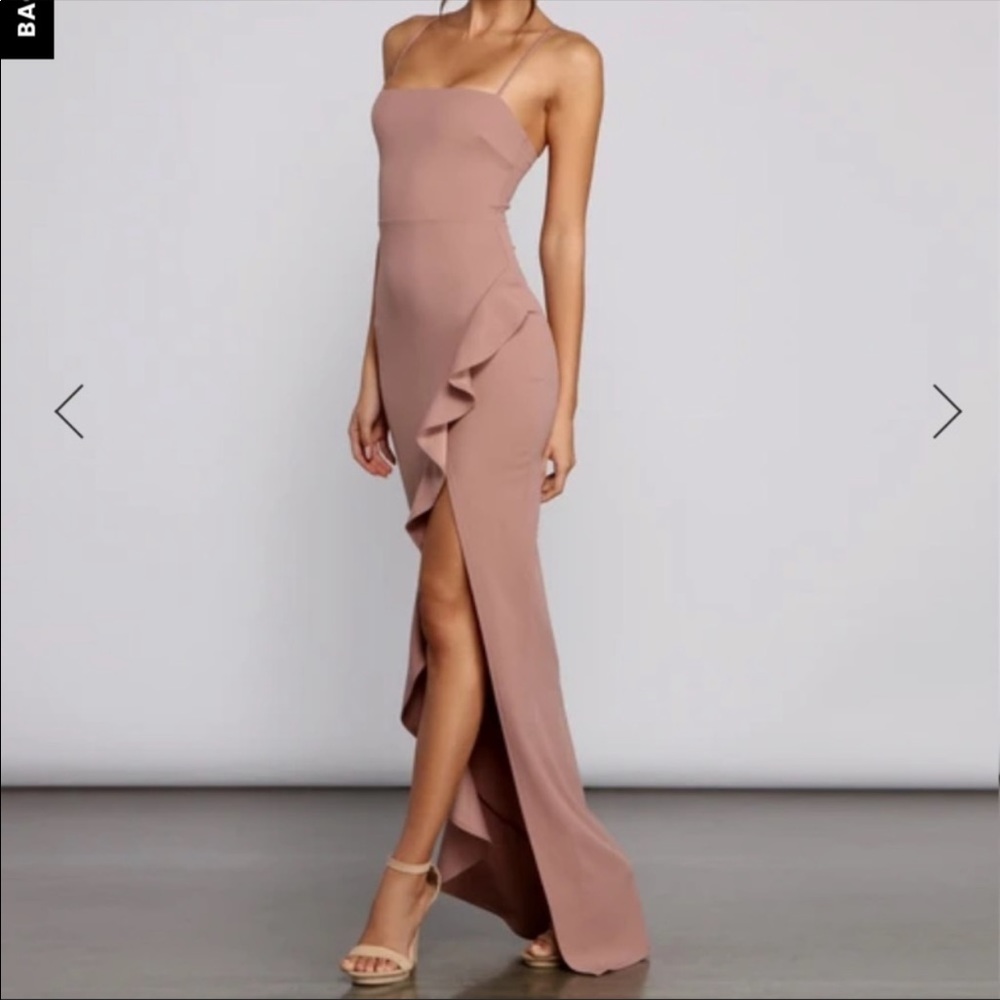 Windsor Tiffany Sleeveless High Slit Dress (NWT)